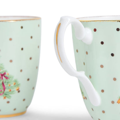 Old Country Roses Christmas Mug Set of 4