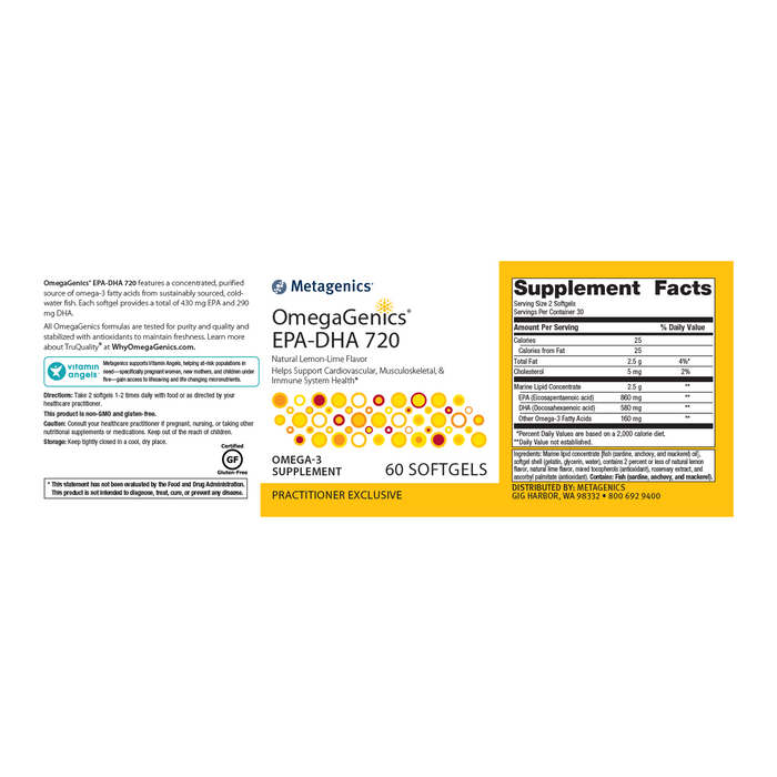 OmegaGenics EPA-DHA 720 Ortho Molecular