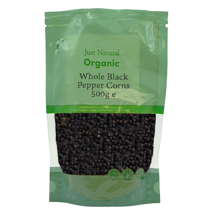 Organic Whole Black Peppercorns 350g