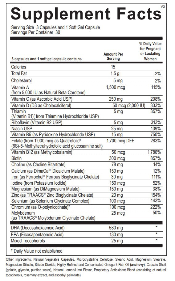 Prenatal W/ DHA 60ct Ortho Molecular