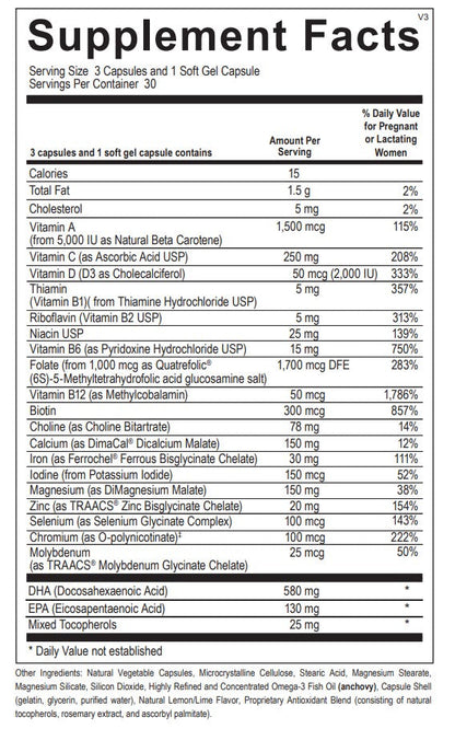 Prenatal W/ DHA 60ct Ortho Molecular