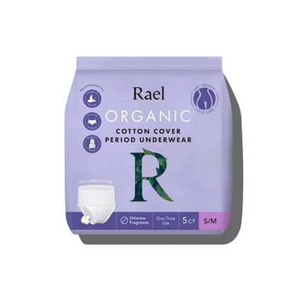 Rael Organic Cotton Period Underwear (S-M) 5's