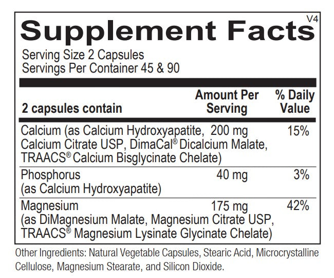 Reacted Cal-Mag Capsules Ortho Molecular