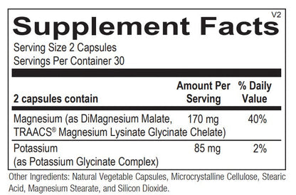 Reacted Magnesium Potassium 60ct Ortho Molecular