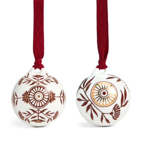 Red Splendour Ornament Pair