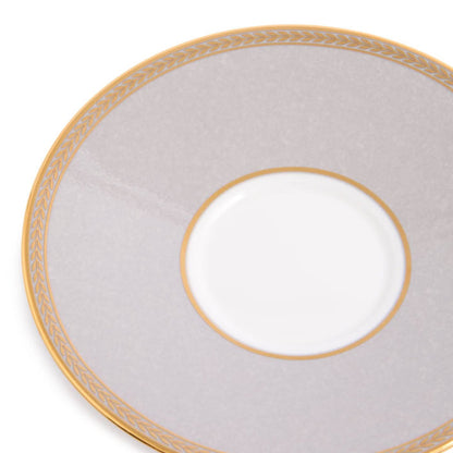 Renaissance Grey Teacup Saucer Set of 2