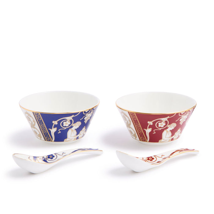 Renaissance Mix Bowl & Soup Spoon Set of 2