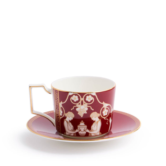 Renaissance Red Teacup & Saucer Accents