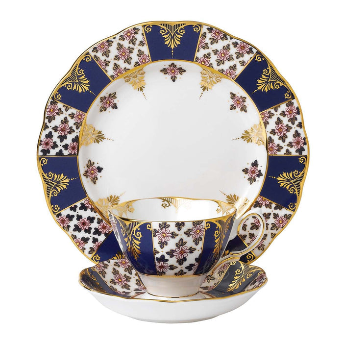 Royal Albert 100 Years of Royal Albert 1900 Regency Blue 3 Piece Set