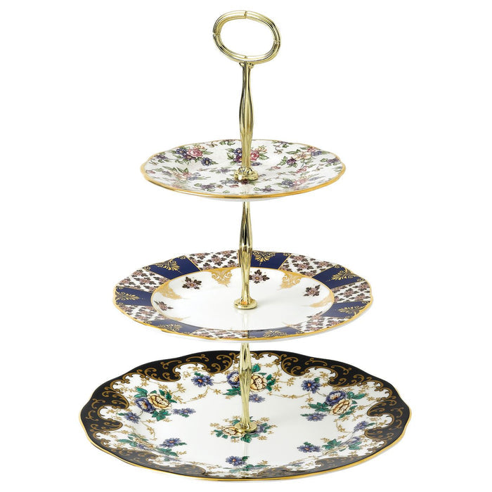 Royal Albert 100 Years of Royal Albert 3-Tier Cake Stand "“ English Chintz, Regency and Duchess
