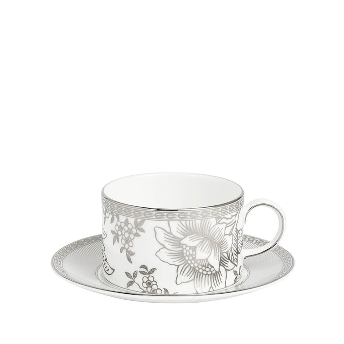 Silver Tonquin Teacup Saucer