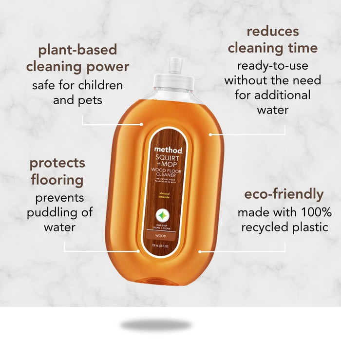 squirt + mop wood floor cleaner 739ml - almond