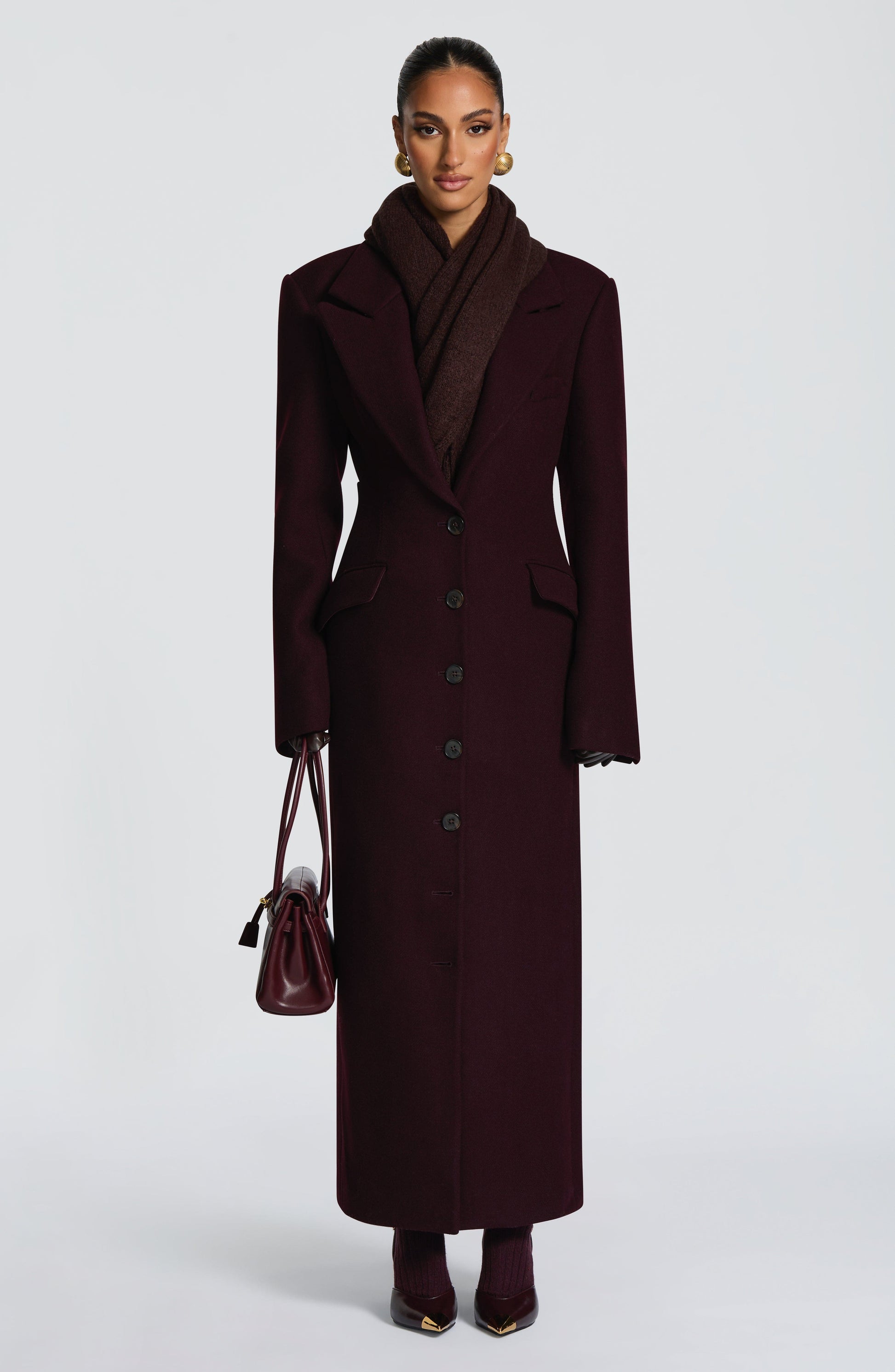 Talin Scarf - Plum Brown