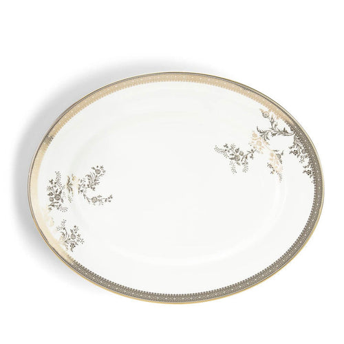 Vera Wang Lace Gold Oval Dish