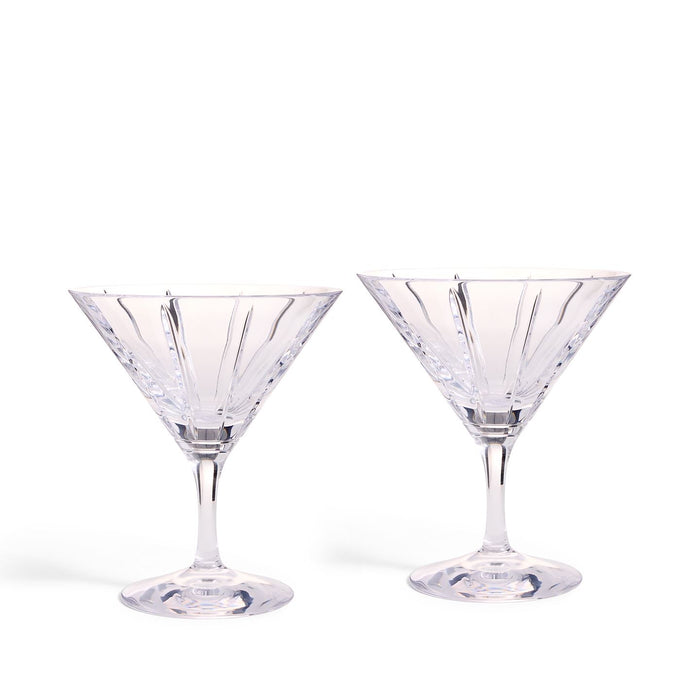 Vera Wang Luxe Graphite Small Martini Glass Set of 2