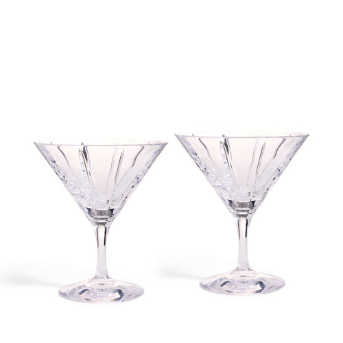 Vera Wang Luxe Graphite Small Martini Glass Set of 2
