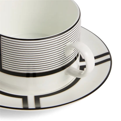 Vera Wang Luxe Graphite Teacup Saucer V1