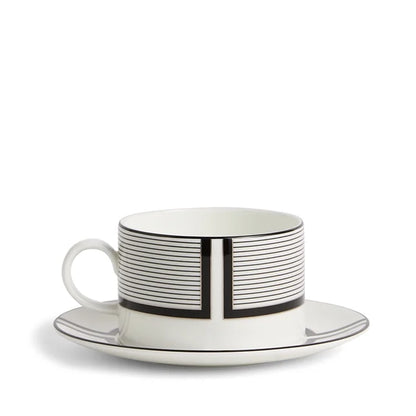 Vera Wang Luxe Graphite Teacup Saucer V1