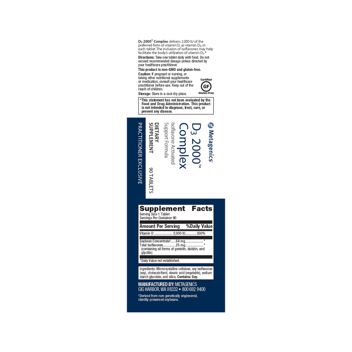 Vitamin D3 2000 90ct Ortho Molecular