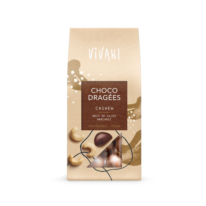 Vivani Choco Dragees Cashew 75G