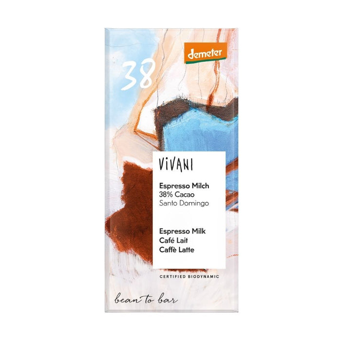 Vivani Stracciatella White Chocolate with Cacao Nibs Organic 80g