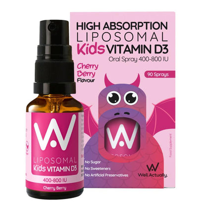 Children Liposomal Vit D Spray - Cherry Berry - 90 Sprays - 400IU