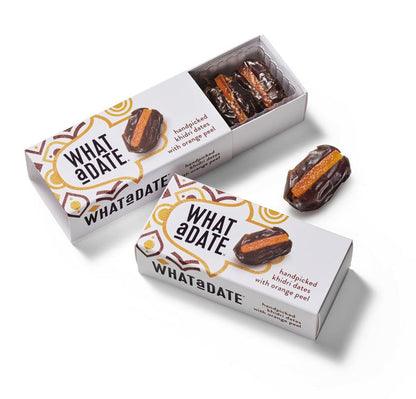 What a Date Organic Dates with Orange Peel - Snack Box 50g