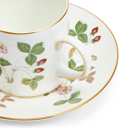 Wild Strawberry Gold Coffee Cup & Saucer