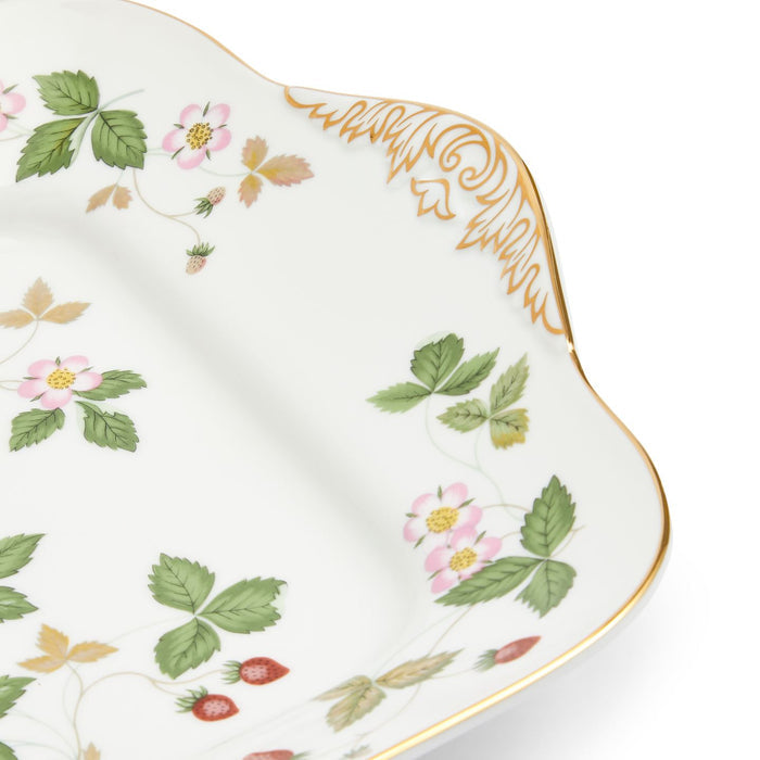 Wild Strawberry Gold Square Plate