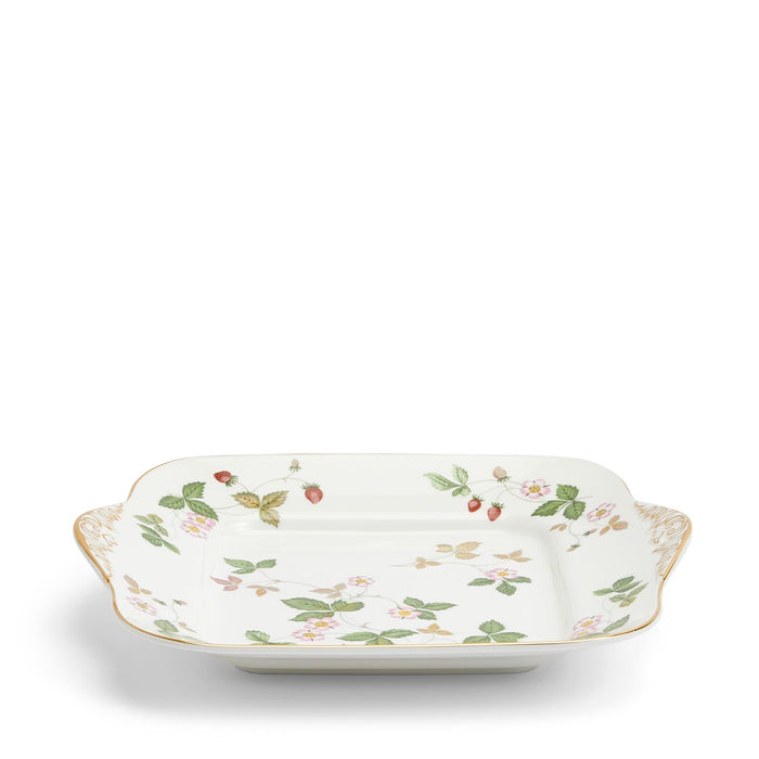 Wild Strawberry Gold Square Plate