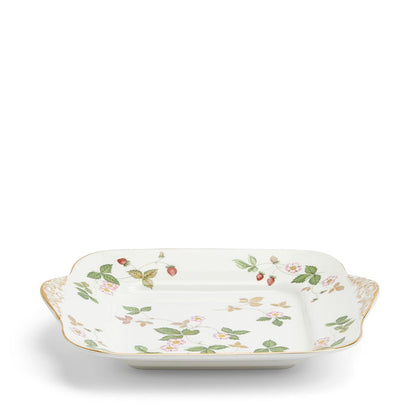Wild Strawberry Gold Square Plate