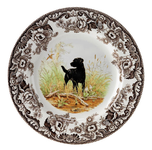 Woodland Black Lab Dinner Plate