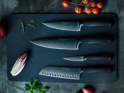 Wusthof Performer 7" Santoku, Hollow Edge
