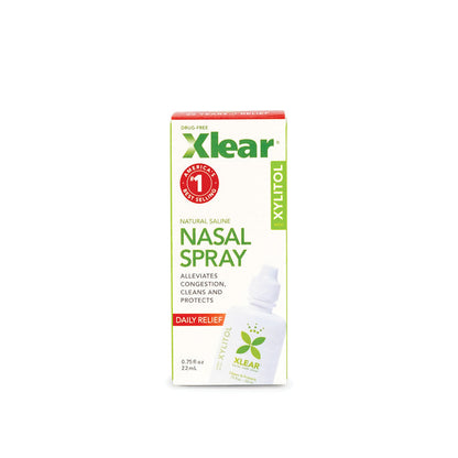 Xlear Natural Saline Sinus Nasal Spray with Xylitol 22ml (0.75 Fl Oz)